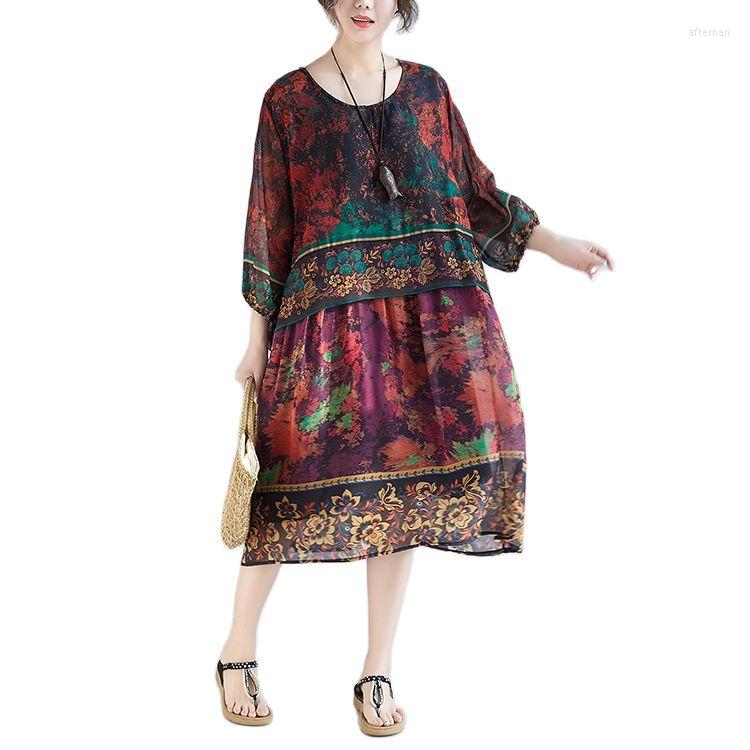 Casual Dresses Middle-aged Mother's Seaside Holiday Beach Summer Chiffon Dress 2022 Size Thai Tourism, Red
Casual Dresses Middle-aged Mother's Seaside Holiday Beach Summer Chiffon Dress 2022 Size Thai Tourism, Red