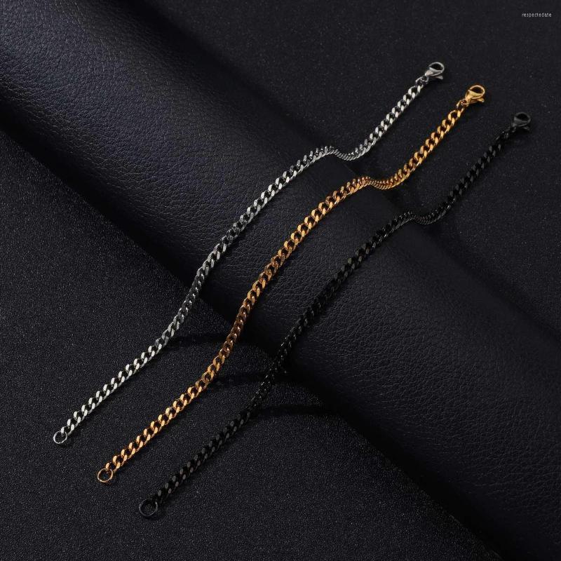 Link Bracelets 3.5MM Stainless Steel Bracelet Black Gold Color Men's Simple Chain Can Be Used For Anklet
Link Bracelets 3.5MM Stainless Steel Bracelet Black Gold Color Men's Simple Chain Can Be Used For Anklet