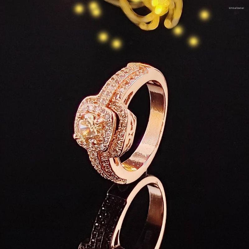 Wedding Rings 2022 Selling Rose Gold Color Champagne Zircon Ring For Women Bride Finger Multi Anniversary Gift Jewelry R5038b
Wedding Rings 2022 Selling Rose Gold Color Champagne Zircon Ring For Women Bride Finger Multi Anniversary Gift Jewelry R5038b