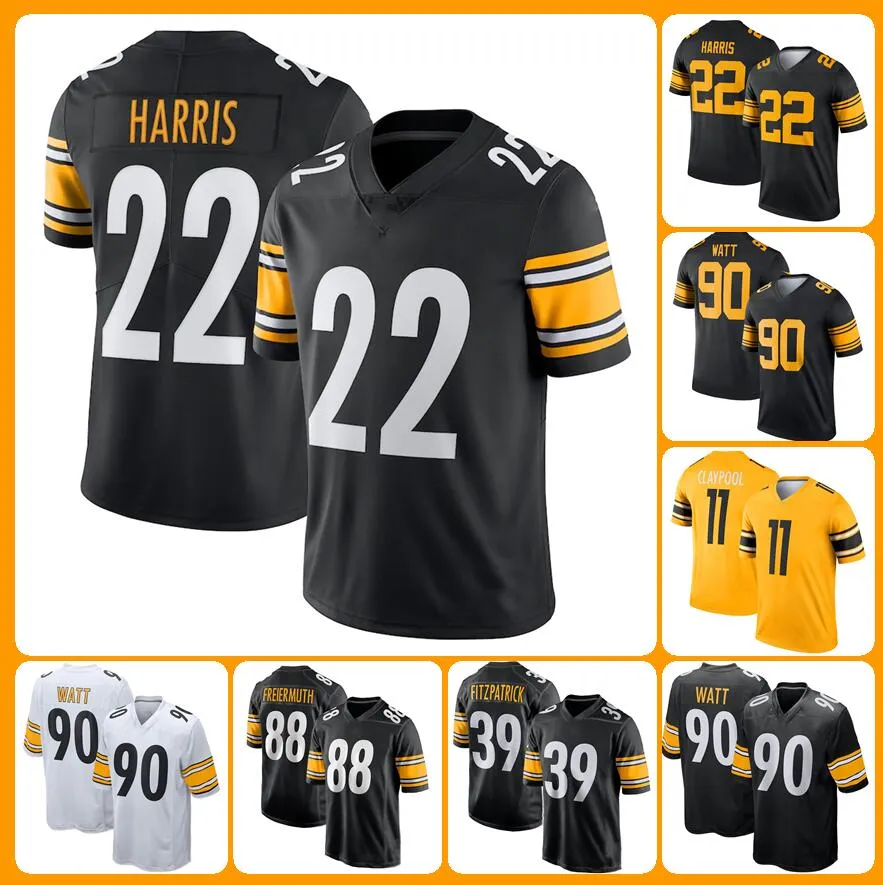 90 T.J. Watt Football Jersey 8 Kenny Pickett Najee Harris Mitchell Trubisky Pat Freiermuth
