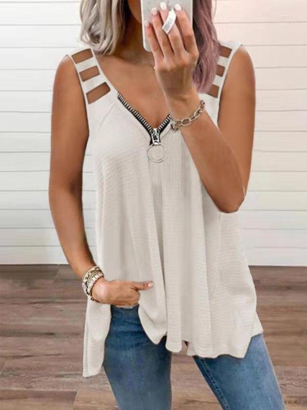 Women's Tanks Sexy V-Neck Zipper Sleeveless Tank Top Solid T Shirt Women Clothing Casual Fashion WAFFLE Loose Vest Tops, Pink
Women's Tanks Sexy V-Neck Zipper Sleeveless Tank Top Solid T Shirt Women Clothing Casual Fashion WAFFLE Loose Vest Tops, Pink