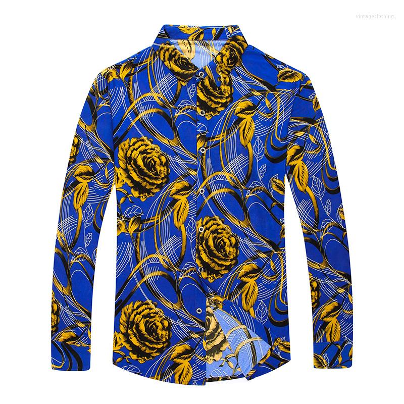 Men' Casual Shirts Male Fashion Printing Spring Shirt Long Sleeve Floral Mens Dress, Blue
Men' Casual Shirts Male Fashion Printing Spring Shirt Long Sleeve Floral Mens Dress, Blue