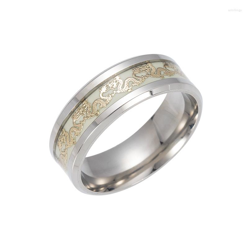 Wedding Rings European Men's Dragon Ring Stainless Steel Luminous Glow In The Dark Tattoo For Women Men Jewelry Anel
Wedding Rings European Men's Dragon Ring Stainless Steel Luminous Glow In The Dark Tattoo For Women Men Jewelry Anel
