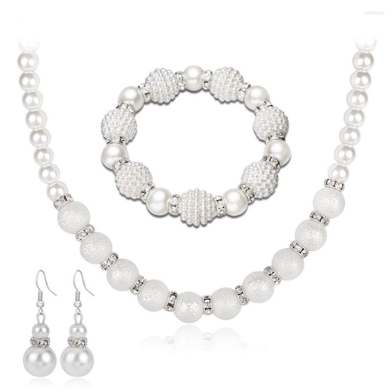 Necklace Earrings Set Bridal Wedding Earring Three Piece Korean Pearl Jewellery, Picture shown
Necklace Earrings Set Bridal Wedding Earring Three Piece Korean Pearl Jewellery, Picture shown