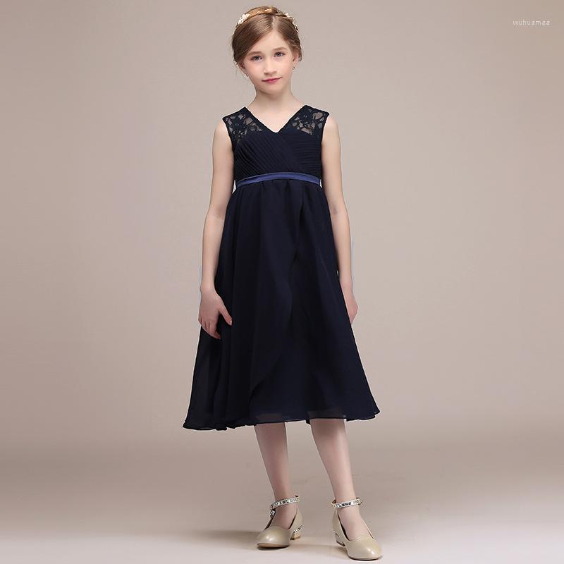 Girl Dresses Kids Party Formal Short Navy Chiffon Lace Birthday Communion Princess Gown Knee Length Flower Wedding, Custom
Girl Dresses Kids Party Formal Short Navy Chiffon Lace Birthday Communion Princess Gown Knee Length Flower Wedding, Custom