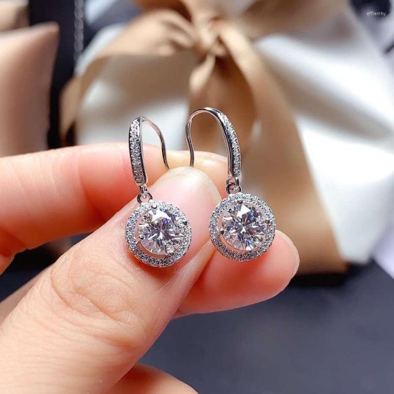 Dangle Earrings Classic Real 925 Sterling Silver Drop Round Diamond Gemstone For Women Fashion Jewelry Female
Dangle Earrings Classic Real 925 Sterling Silver Drop Round Diamond Gemstone For Women Fashion Jewelry Female