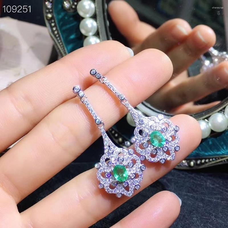 Dangle Earrings Ethnic Ancient Hollowing Out Natural Green Emerald Gemstone S925 Silver Female Party Gift Jewelry
Dangle Earrings Ethnic Ancient Hollowing Out Natural Green Emerald Gemstone S925 Silver Female Party Gift Jewelry