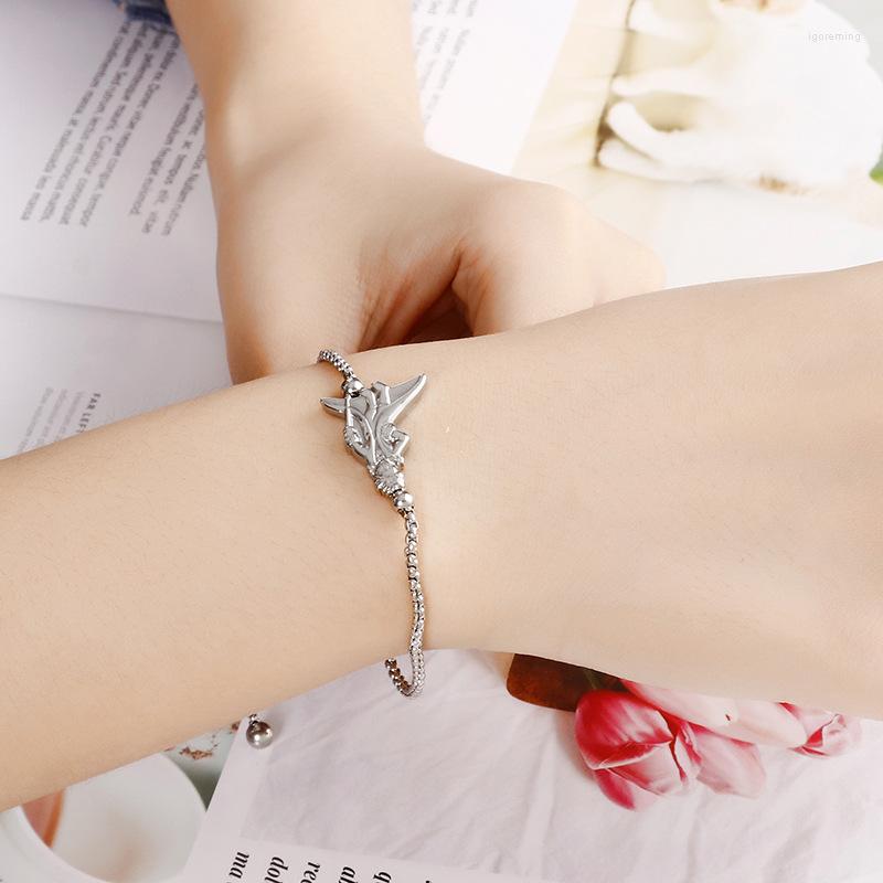 Charm Bracelets Fashion Women Gold Stainless Steel Color Chain Bead Jewelry A Gift
Charm Bracelets Fashion Women Gold Stainless Steel Color Chain Bead Jewelry A Gift