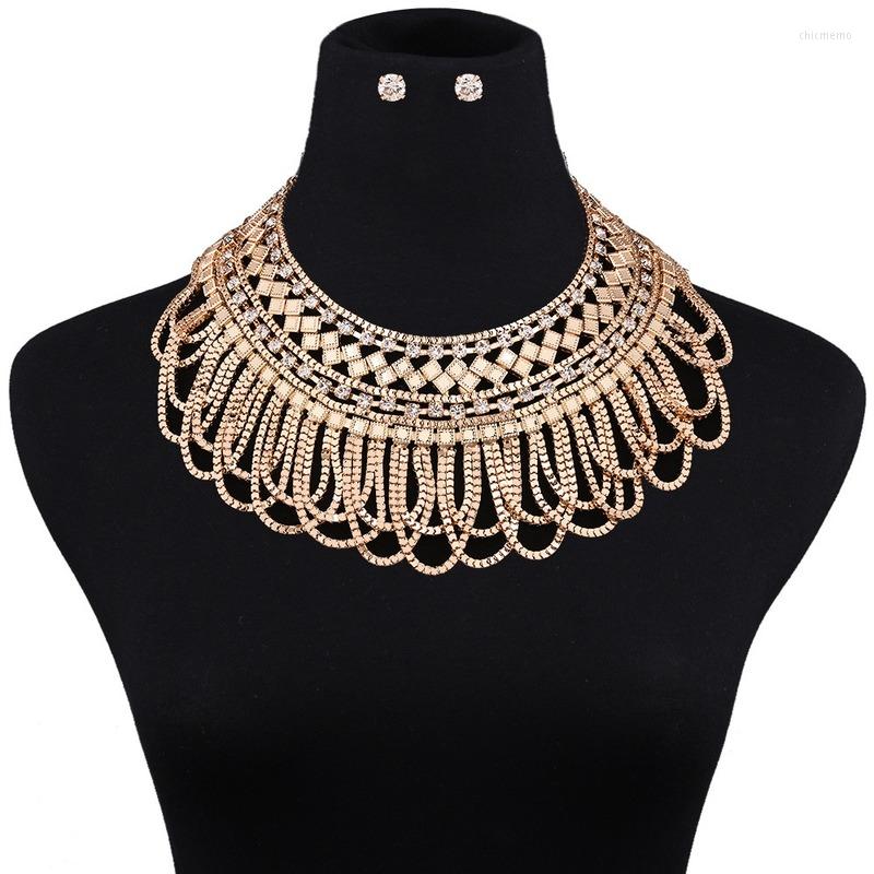 Necklace Earrings Set African Style Jewelry Exaggerated Big Classic Crystal Jewelru Sets Fine For Women Wedding, Picture shown
Necklace Earrings Set African Style Jewelry Exaggerated Big Classic Crystal Jewelru Sets Fine For Women Wedding, Picture shown
