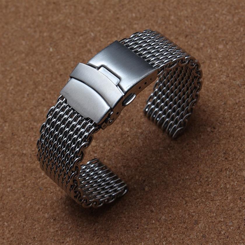 Shark Mesh Watchband Bracelets Special End safety Buckle 18mm 20mm 22mm 24mm Watch straps cant be adjusted length for men hours197S
Shark Mesh Watchband Bracelets Special End safety Buckle 18mm 20mm 22mm 24mm Watch straps cant be adjusted length for men hours197S