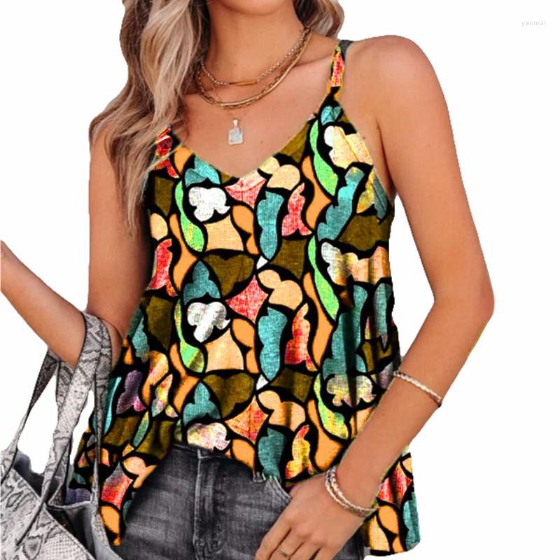 Women' Tanks Fashion Women' V-neck Suspender Printed Stitching Sleeveless Vest Summer Sexy Loose Camis Tops Lady Casual Plus Size Tank, Red
Women' Tanks Fashion Women' V-neck Suspender Printed Stitching Sleeveless Vest Summer Sexy Loose Camis Tops Lady Casual Plus Size Tank, Red