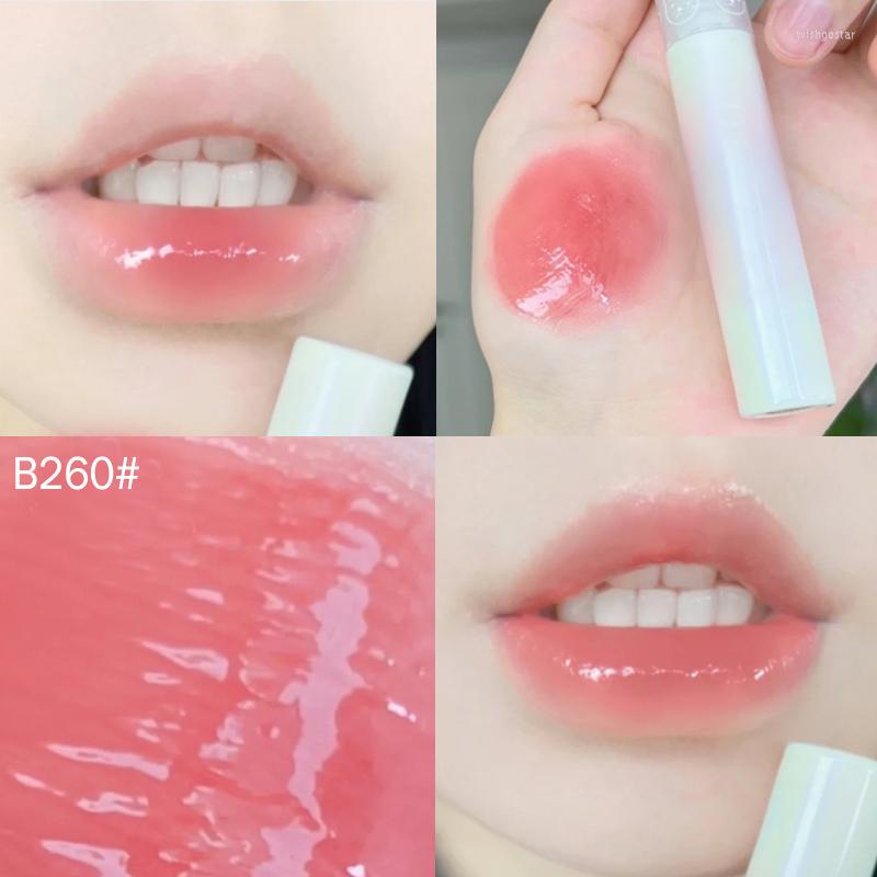 

Lip Gloss Nude Pink Mirror Water-light Lasting Moisturizing Waterproof Non-stick Cup Liquid Lipstick Transparent Jelly Glaze, 01