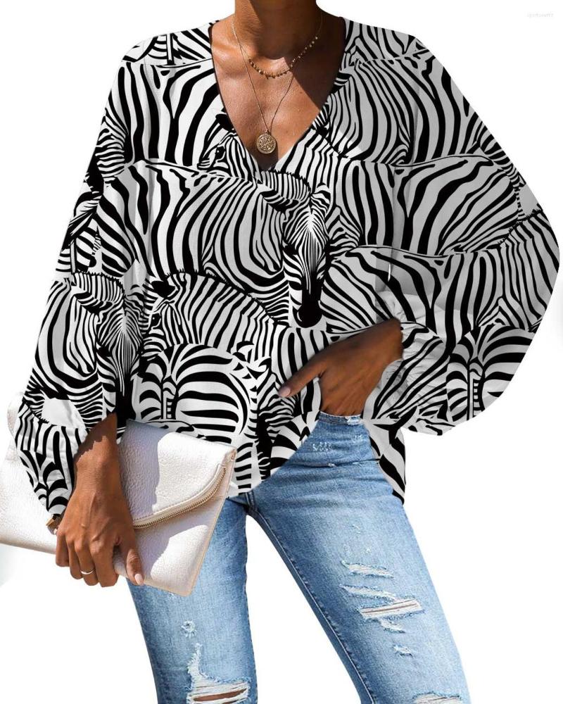 Women' Blouses NOISYDESIGNS Summer Autumn Women' Blouse Zebra Pattern Chiffon Shirt V-Neck Casual Short Sleeve Women Black White, Lmyd5461b2
Women' Blouses NOISYDESIGNS Summer Autumn Women' Blouse Zebra Pattern Chiffon Shirt V-Neck Casual Short Sleeve Women Black White, Lmyd5461b2