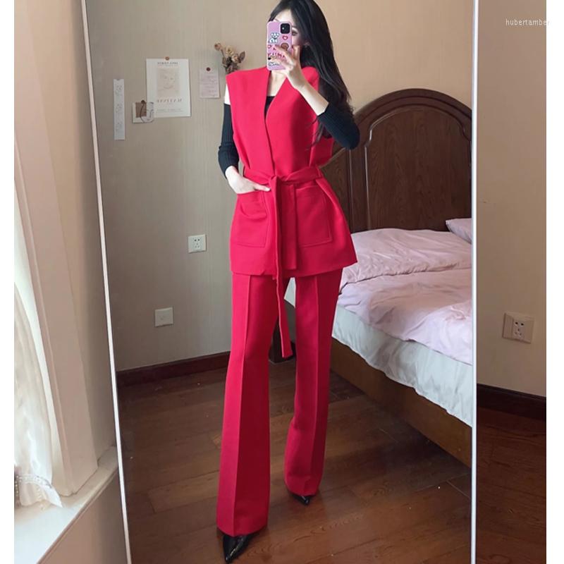 Women's Vests Xitimeao Women Fashion With Belt Waistcoat Vintage Sleeveless Welt Pockets Female Outerwear Vest And High Waist Flared, Red pants
Women's Vests Xitimeao Women Fashion With Belt Waistcoat Vintage Sleeveless Welt Pockets Female Outerwear Vest And High Waist Flared, Red pants