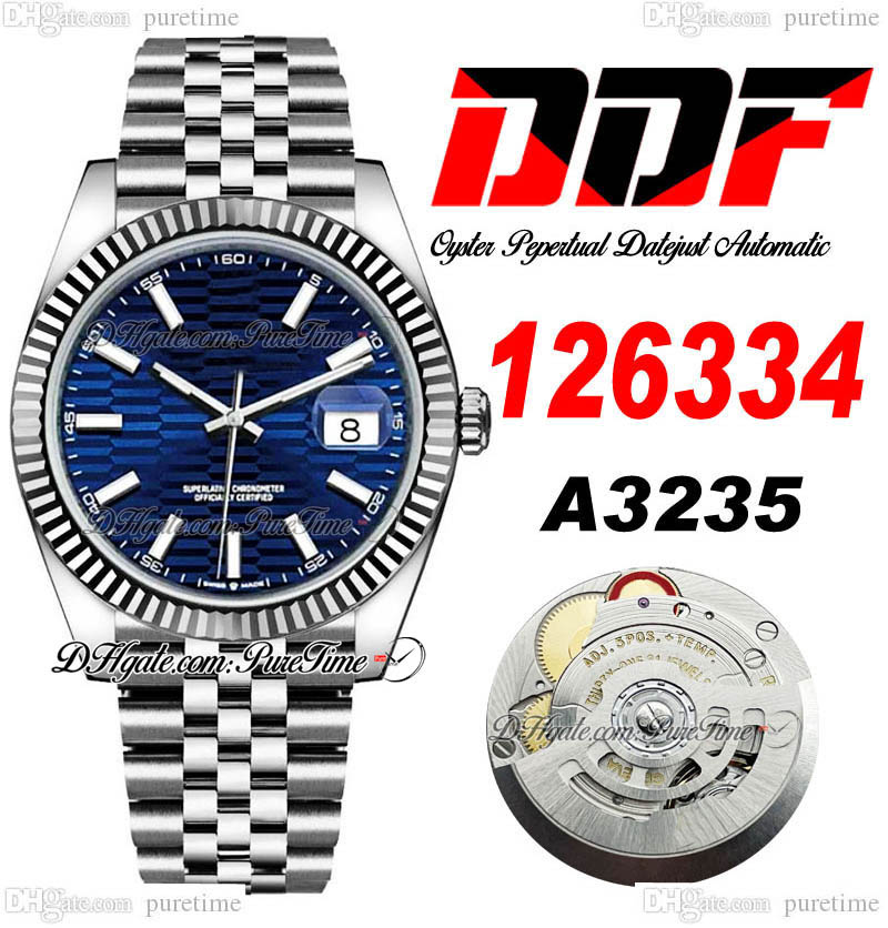 DDF Just 126334 A3235 Automatic Mens Watch 41 Blue Fluted Motif Dial Diamonds Markers 904L JubileeSteel Bracelet Super Edition Same Series Card Puretime I9
DDF Just 126334 A3235 Automatic Mens Watch 41 Blue Fluted Motif Dial Diamonds Markers 904L JubileeSteel Bracelet Super Edition Same Series Card Puretime I9