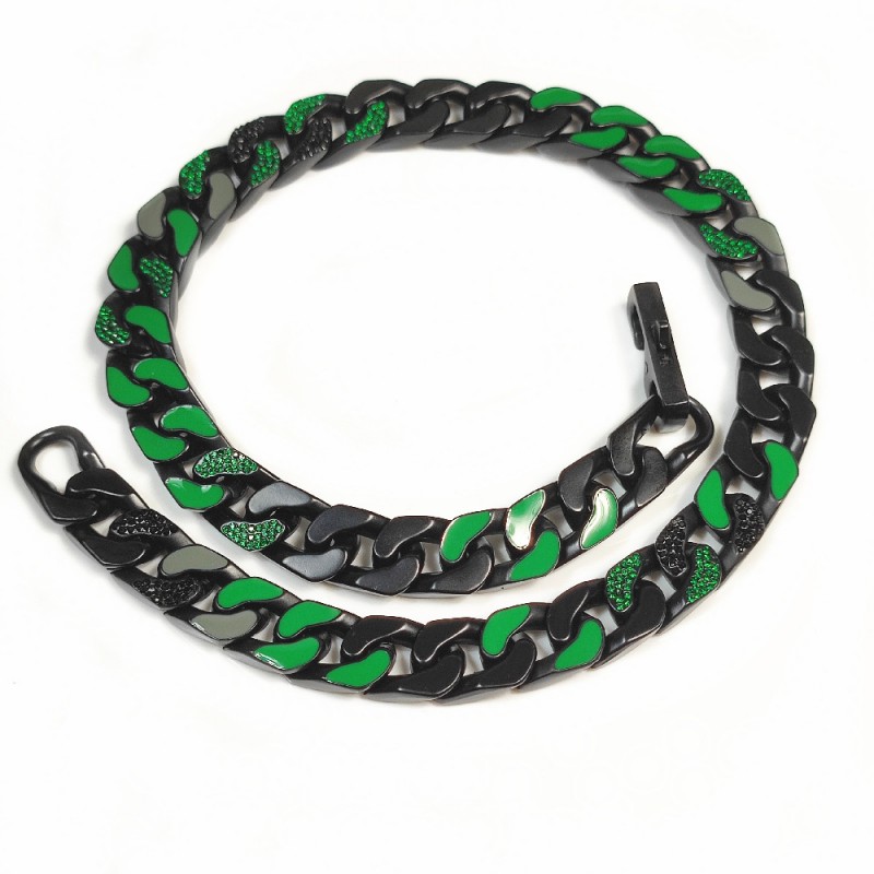 necklace designer for women chains mens luxury jewelry chain pendant Ins Hip hop fashion simple black chain green gem bake paint personality trend Cuban necklaces
necklace designer for women chains mens luxury jewelry chain pendant Ins Hip hop fashion simple black chain green gem bake paint personality trend Cuban necklaces
