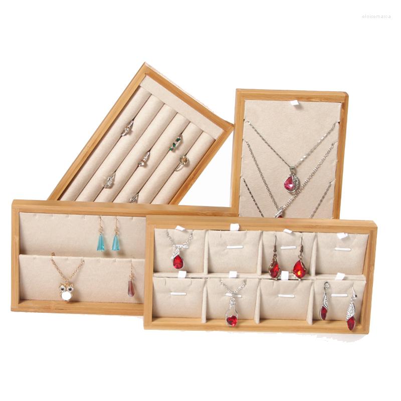 Jewelry Pouches 4Pcs Beige Natural Bamboo Wood Necklace Bracelet Ring Stand Earring Storage Tray Display Props
Jewelry Pouches 4Pcs Beige Natural Bamboo Wood Necklace Bracelet Ring Stand Earring Storage Tray Display Props