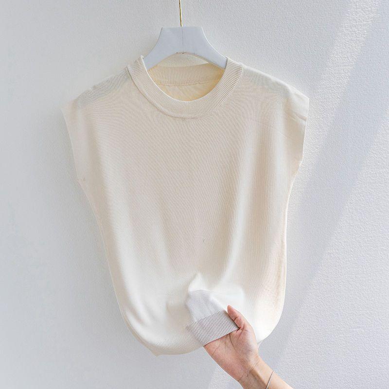 Women' Tanks Ice Silk T-shirt Women' Summer 2022 Loose Bottoming Knitted Sweater Foreign Style Coat Sleeveless White Short Top
Women' Tanks Ice Silk T-shirt Women' Summer 2022 Loose Bottoming Knitted Sweater Foreign Style Coat Sleeveless White Short Top