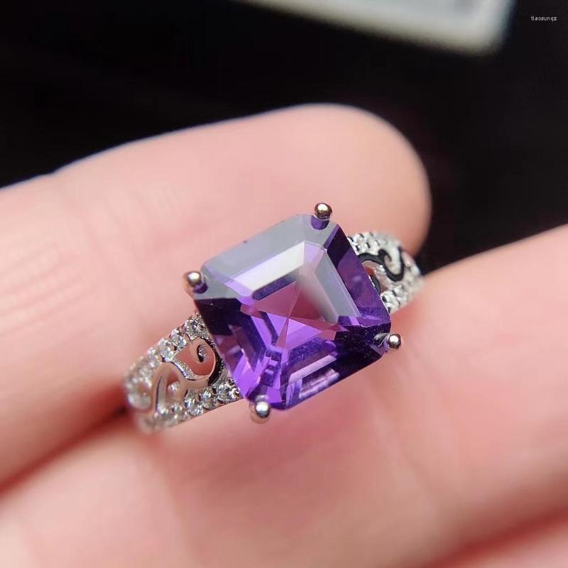 Cluster Rings The Party Gift Amethyst Ring 925 Sterling Silver Fine Jewelry Natural And Real
Cluster Rings The Party Gift Amethyst Ring 925 Sterling Silver Fine Jewelry Natural And Real