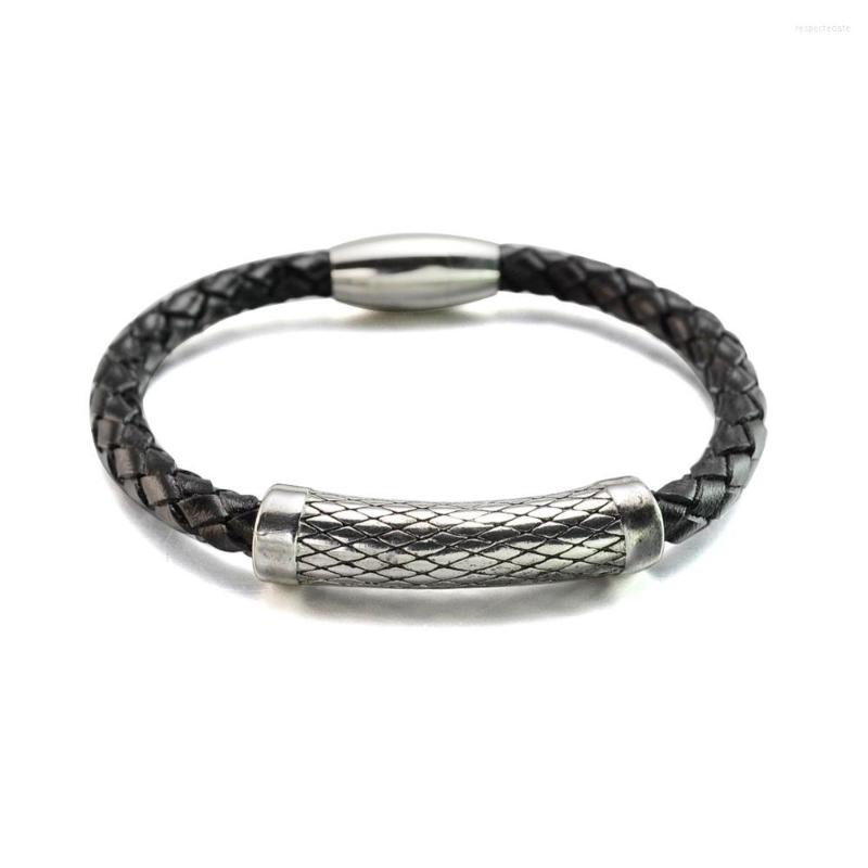 Link Bracelets 6MM Men's Black Brown Hand Made Braided Genuine Leather Bangle With Stainless Steel Magnetic Clasp
Link Bracelets 6MM Men's Black Brown Hand Made Braided Genuine Leather Bangle With Stainless Steel Magnetic Clasp