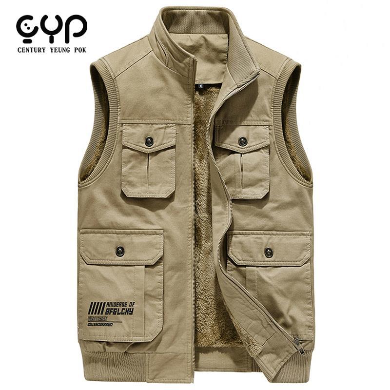 Men's Vests Winter Sleeveless Jacket Fleece Vest Warm Unloading Military Many Pocket Tactical Coat Male Autumn Fur Waistcoat Men, Black
Men's Vests Winter Sleeveless Jacket Fleece Vest Warm Unloading Military Many Pocket Tactical Coat Male Autumn Fur Waistcoat Men, Black