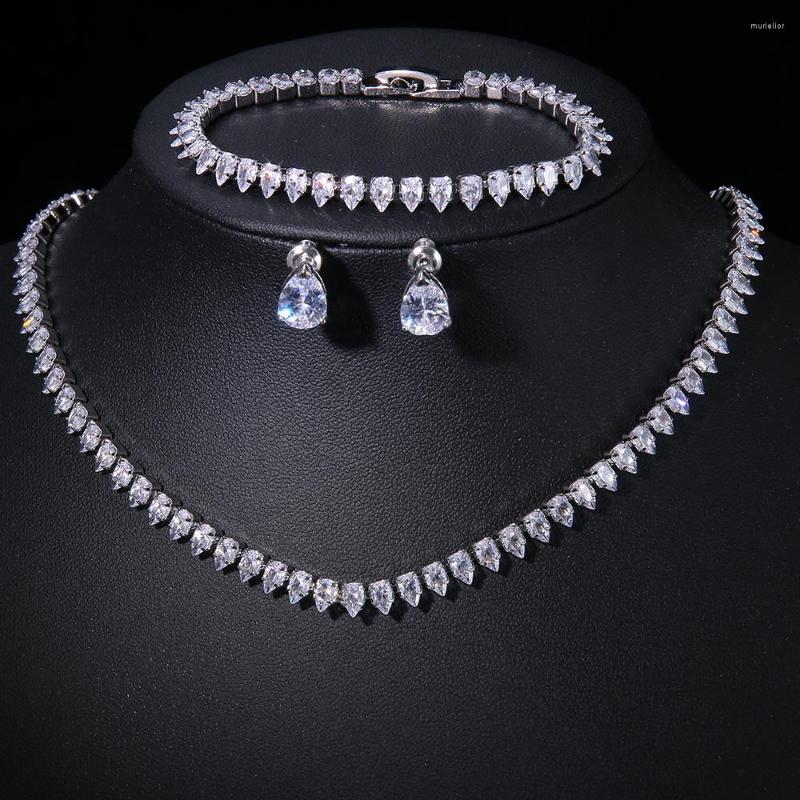 Necklace Earrings Set JMK Charming Tear Drop Zircon Women Bridal Wedding Party Stud Bracelet Sets Birthday Gift, Picture shown
Necklace Earrings Set JMK Charming Tear Drop Zircon Women Bridal Wedding Party Stud Bracelet Sets Birthday Gift, Picture shown