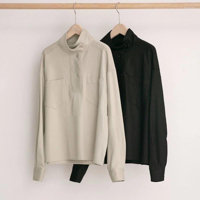 Women's Blouses 2022 Korean Autumn Niche Stand-up Collar Diagonal Button Loose Solid Color Casual All-match Long-sleeved Shirt Top Women, Black
Women's Blouses 2022 Korean Autumn Niche Stand-up Collar Diagonal Button Loose Solid Color Casual All-match Long-sleeved Shirt Top Women, Black
