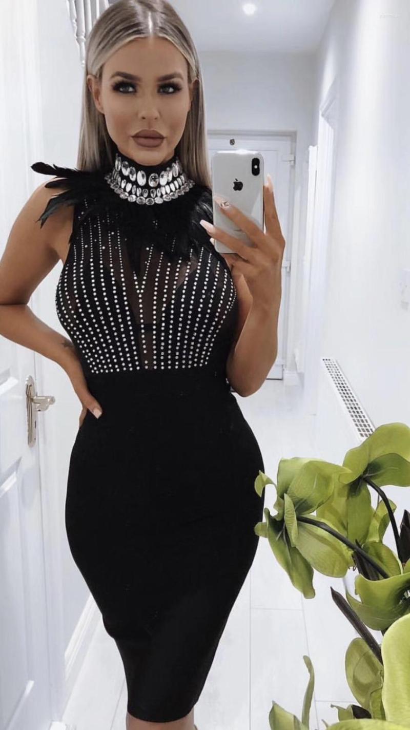 Casual Dresses Black Bandage Dress Rayon Sexy Beading Women Sequin Party High Neck Sleeveless Summer Fashion Clothes Bodycon Vestidos
Casual Dresses Black Bandage Dress Rayon Sexy Beading Women Sequin Party High Neck Sleeveless Summer Fashion Clothes Bodycon Vestidos