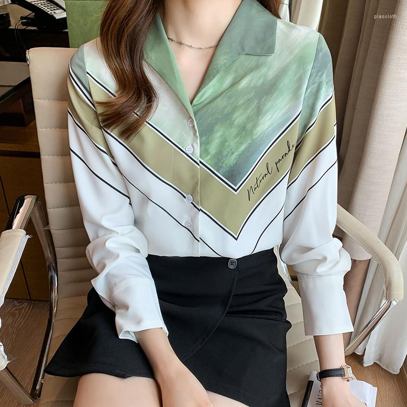 Women' Blouses Chiffon Loose Women' Fashion Printing Summer Polo Shirt Casual Long Sleeve Female Clothing Korean Style, Mixed color
Women' Blouses Chiffon Loose Women' Fashion Printing Summer Polo Shirt Casual Long Sleeve Female Clothing Korean Style, Mixed color