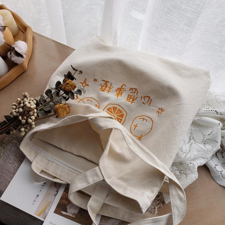 Evening Bags Korean Chic Simple Canvas Bag Dreams Orange Embroidery Shoulder Versatile Literature Student Handbag
Evening Bags Korean Chic Simple Canvas Bag Dreams Orange Embroidery Shoulder Versatile Literature Student Handbag