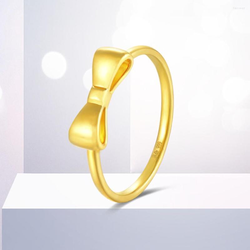 Cluster Rings 1PCS 999 Real 24K Yellow Gold Ring 3D Craft Bowknot Band 0.4-0.7g Women Gift
Cluster Rings 1PCS 999 Real 24K Yellow Gold Ring 3D Craft Bowknot Band 0.4-0.7g Women Gift