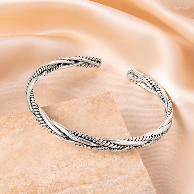 Bangle Vintage Antique Silver Twisted Braided Retro Adjustable Bracelets For Women Men Tibetan Jewelry
Bangle Vintage Antique Silver Twisted Braided Retro Adjustable Bracelets For Women Men Tibetan Jewelry