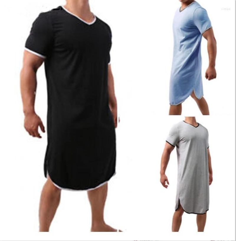 Men' Sleepwear Muslim Men' Pajamas Casual Short Sleeve Solid V-Neck Robes Vintage Nightgowns Men Homewear Pijamas Hombre Night Gown, Gray
Men' Sleepwear Muslim Men' Pajamas Casual Short Sleeve Solid V-Neck Robes Vintage Nightgowns Men Homewear Pijamas Hombre Night Gown, Gray