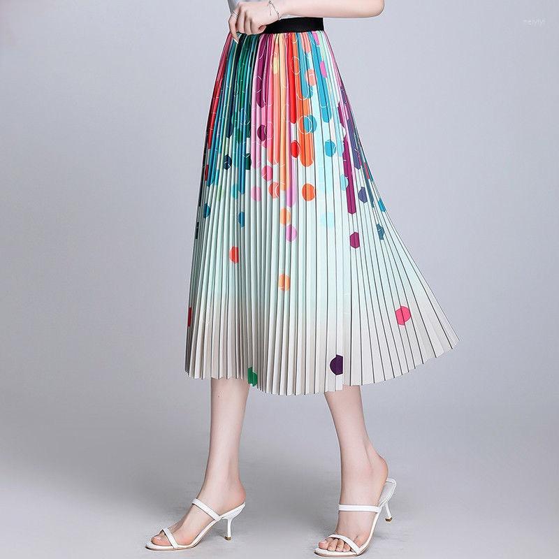Skirts Spring Sweet Pallette Print Striped Long Pleated Skirt Vintage Floral Dotted A-line Calf Length
Skirts Spring Sweet Pallette Print Striped Long Pleated Skirt Vintage Floral Dotted A-line Calf Length