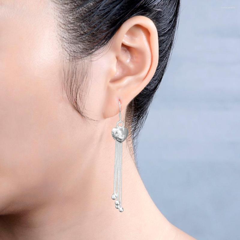 Dangle Earrings 925 Sterling Silver Heart For Women Charm Long Tassel Ornaments Round Drop Lady Accessories
Dangle Earrings 925 Sterling Silver Heart For Women Charm Long Tassel Ornaments Round Drop Lady Accessories