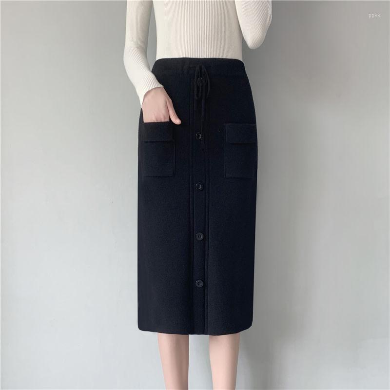Skirts Women 2022 Autumn Winter Fashion Knitted Skirt Female Thick High Waist Slim Ladies Package Hip V552, Black 58cm
Skirts Women 2022 Autumn Winter Fashion Knitted Skirt Female Thick High Waist Slim Ladies Package Hip V552, Black 58cm