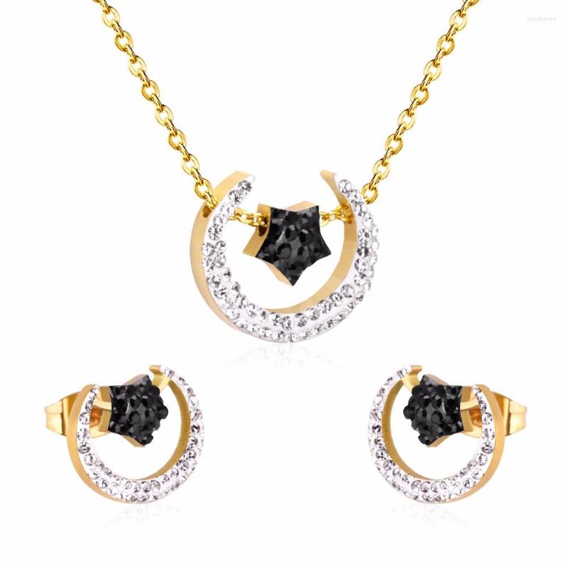 Necklace Earrings Set LUXUKISSKIDS Trendy Fashion Women Wedding Jewelry Moon Shape Natural Cubic Zircon Bridal, Picture shown
Necklace Earrings Set LUXUKISSKIDS Trendy Fashion Women Wedding Jewelry Moon Shape Natural Cubic Zircon Bridal, Picture shown