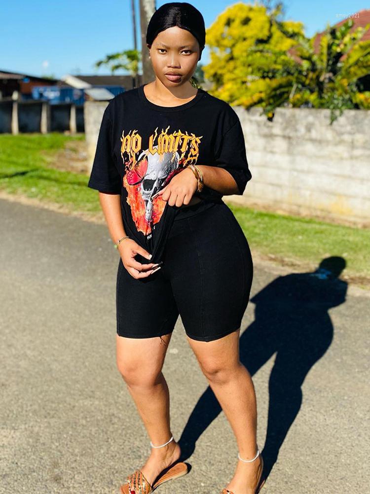 Women' Tracksuits Hip Hop Graphic Print 2 Piece Outfits For Women Crewneck Short Sleeve T-shirts And High Waist Workout Female Sweatsuits, Black
Women' Tracksuits Hip Hop Graphic Print 2 Piece Outfits For Women Crewneck Short Sleeve T-shirts And High Waist Workout Female Sweatsuits, Black