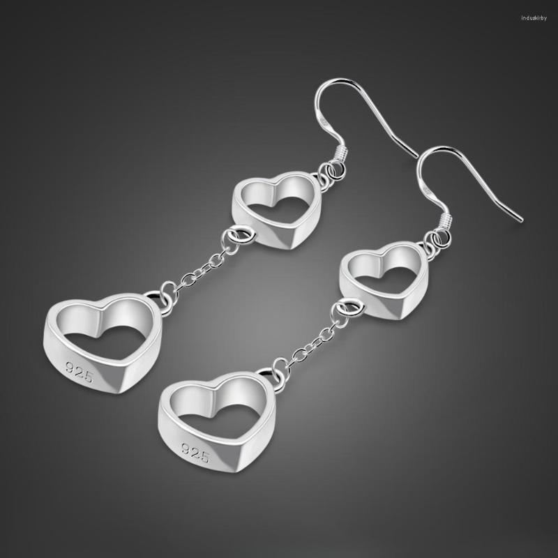 Dangle Earrings OL Style Women's 925 Silver Heart Pendant Solid White Will Not Be Allergic Fine Jewelry For Femal
Dangle Earrings OL Style Women's 925 Silver Heart Pendant Solid White Will Not Be Allergic Fine Jewelry For Femal
