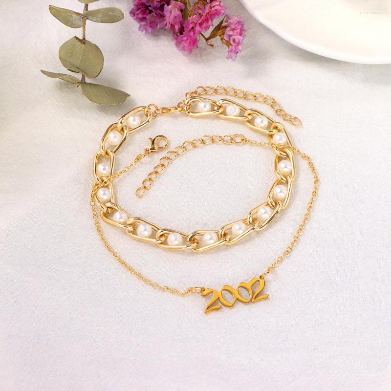 Anklets Boho 2 Pcs/set Elegant Imulated Pearl Anklet Bracelet For Women Gold Color Metal 2002 Year Charm Ankle Fashion Foot Jewelry Gift
Anklets Boho 2 Pcs/set Elegant Imulated Pearl Anklet Bracelet For Women Gold Color Metal 2002 Year Charm Ankle Fashion Foot Jewelry Gift