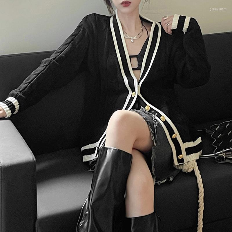Women' Knits Women Sweater 2022 Spring Autumn European Style Fashion Female Cardigan Loose Long Sleeved Single Breasted Coat, Black
Women' Knits Women Sweater 2022 Spring Autumn European Style Fashion Female Cardigan Loose Long Sleeved Single Breasted Coat, Black