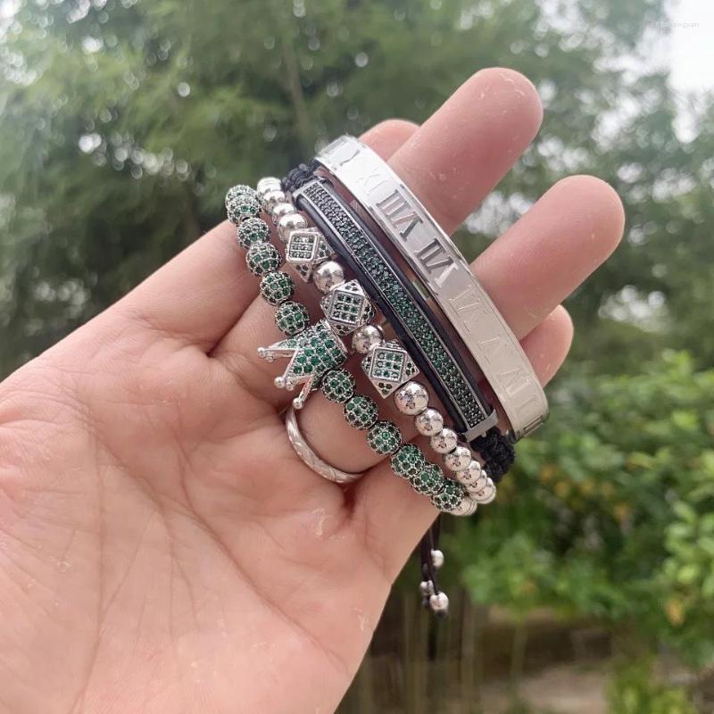 Bangle Luxury Royal King Crown Men Bracelet Stacks Stainless Steel Green Ghost CZ Ball Beads Bracelets & Bangles For Jewelry
Bangle Luxury Royal King Crown Men Bracelet Stacks Stainless Steel Green Ghost CZ Ball Beads Bracelets & Bangles For Jewelry