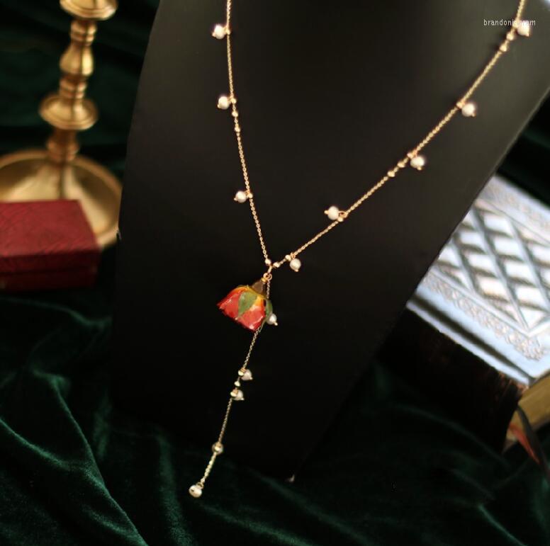 Necklace Earrings Set CSxjd Fashion Pearl Wild Red Rose Dried Flower Pendant Wedding Dress Accessories Personality, Picture shown
Necklace Earrings Set CSxjd Fashion Pearl Wild Red Rose Dried Flower Pendant Wedding Dress Accessories Personality, Picture shown
