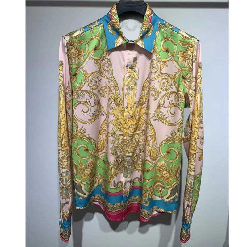 summer medusa casual silk shirt men long sleeve tshirt fashion Hawaii print cardigan coat fd designer Shirt mens thin jacket splicing shirts, No.15
summer medusa casual silk shirt men long sleeve tshirt fashion Hawaii print cardigan coat fd designer Shirt mens thin jacket splicing shirts, No.15