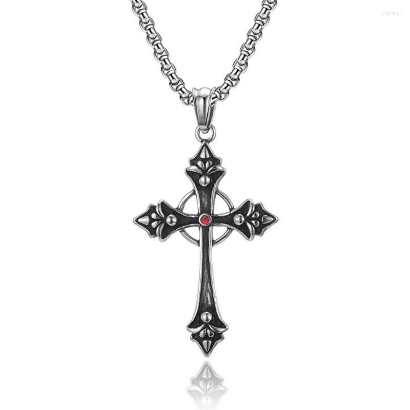 Pendant Necklaces Stainless Steel Cross Crucifix Delicate Necklace With Round Red CZ Jewelry Gift For Him Chain
Pendant Necklaces Stainless Steel Cross Crucifix Delicate Necklace With Round Red CZ Jewelry Gift For Him Chain