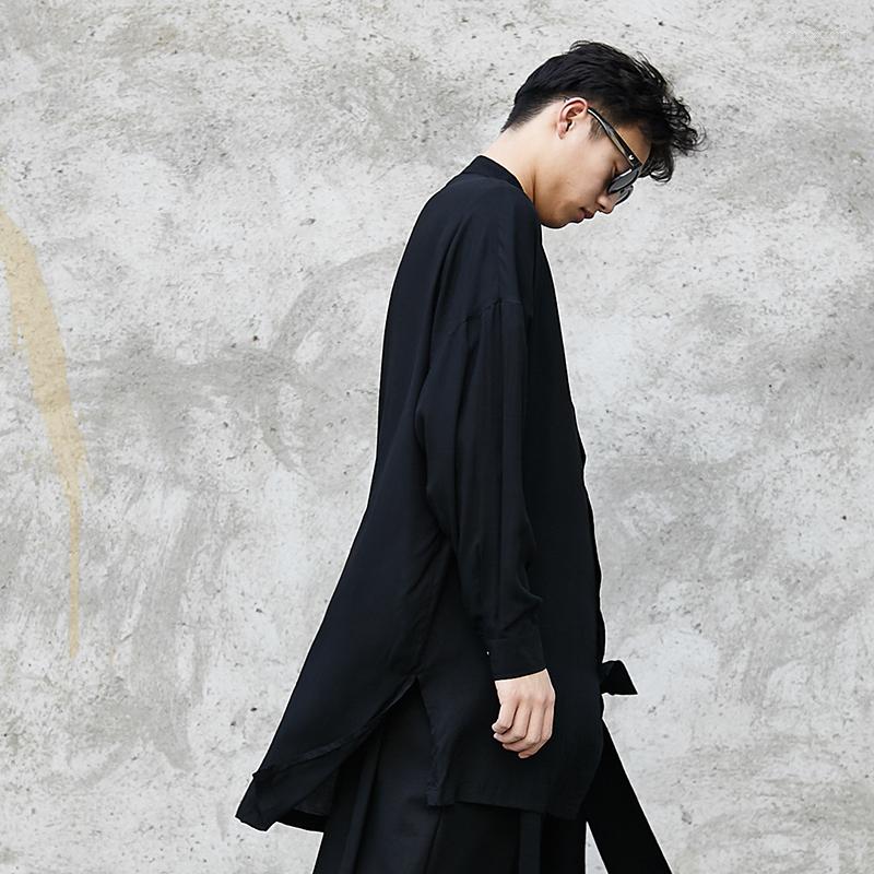 Men's Casual Shirts Men's Classic Dark Short Front And Long Back Fashion Trend Loose Sleeve Shirt, Black
Men's Casual Shirts Men's Classic Dark Short Front And Long Back Fashion Trend Loose Sleeve Shirt, Black
