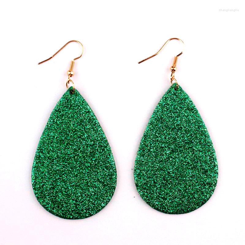 Dangle Earrings Women Glitter Leather Teardrop Drop Fashion Daily Jewelry