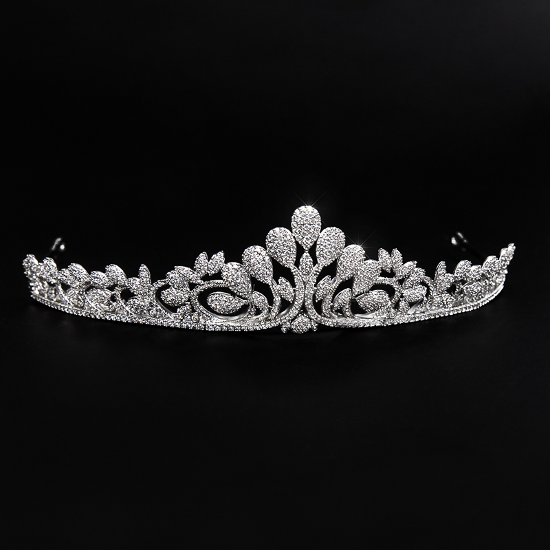 Crystal Princess Hair Tiaras and Crowns Headband Girls Flower Bridal Prom Crown Wedding Party Hair Accessories Jewelry Gift