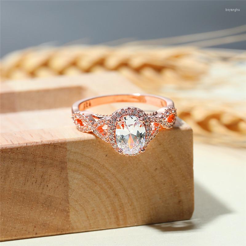Wedding Rings Charm Female White Crystal Stone Ring Classic Rose Gold Color Engagement Trendy Hollow Oval Thin For Women
Wedding Rings Charm Female White Crystal Stone Ring Classic Rose Gold Color Engagement Trendy Hollow Oval Thin For Women