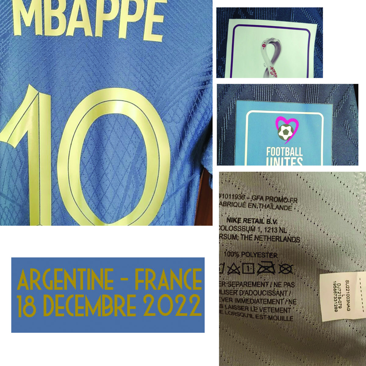 Home Textile Final Match Worn Player Issue France Vs Argentina 2022 Soccer Patch Badge, Leave you want name num
Home Textile Final Match Worn Player Issue France Vs Argentina 2022 Soccer Patch Badge, Leave you want name num